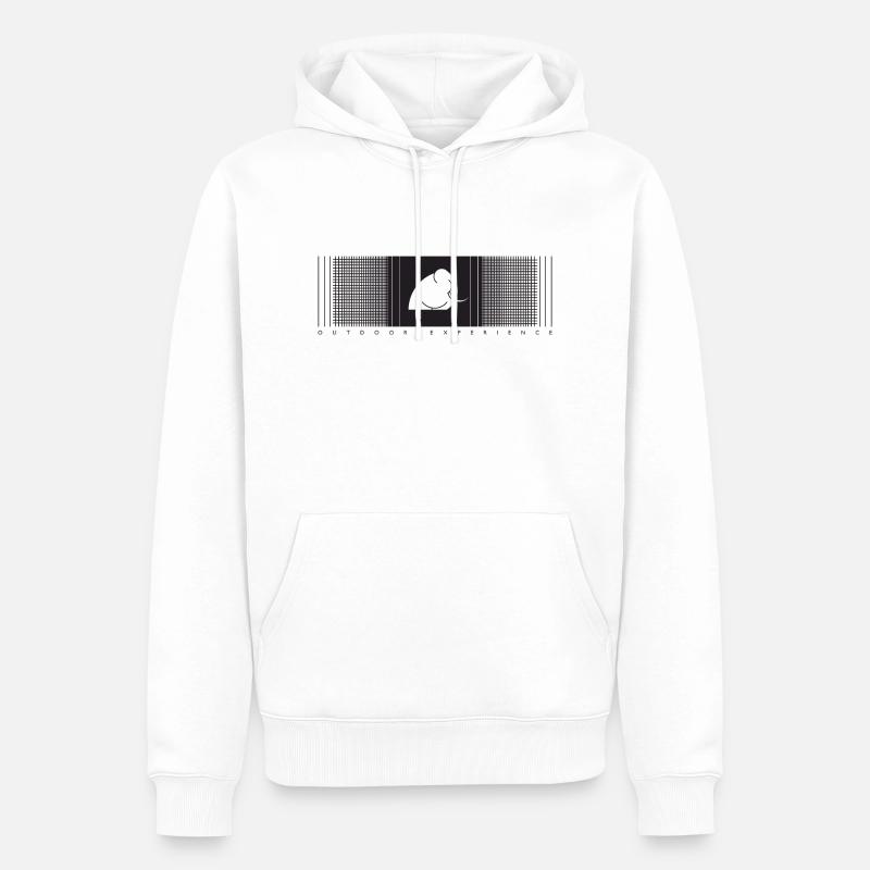 Modèle de vérification du gradient Mamood - Sweat à capuche Premium bio Homme - blanc