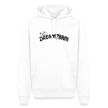 Dream Team - Men’s Premium Organic Hoodie - white - Front - Nico (187cm)
