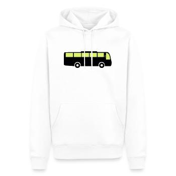 bus - Männer Premium Bio Hoodie - Weiß - Vorne - Nico (187cm)