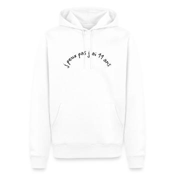 j peux pas j ai 11 ans cadeau anniversaire 11 ans - Sweat à capuche Premium bio Homme - blanc - Devant - Nico (187cm)