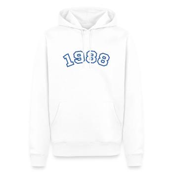 1988 Sport Blau - Männer Premium Bio Hoodie - Weiß - Vorne - Nico (187cm)
