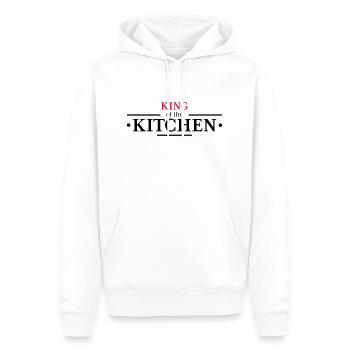 Roi de la cuisine - Sweat à capuche Premium bio Homme - blanc - Devant - Nico (187cm)