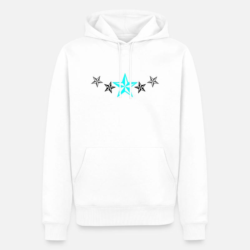 Conception d’étoiles - Sweat à capuche Premium bio Homme - blanc