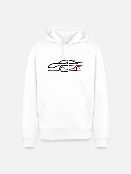Car Turbo Logo Racing Car - Men’s Premium Organic Hoodie - white