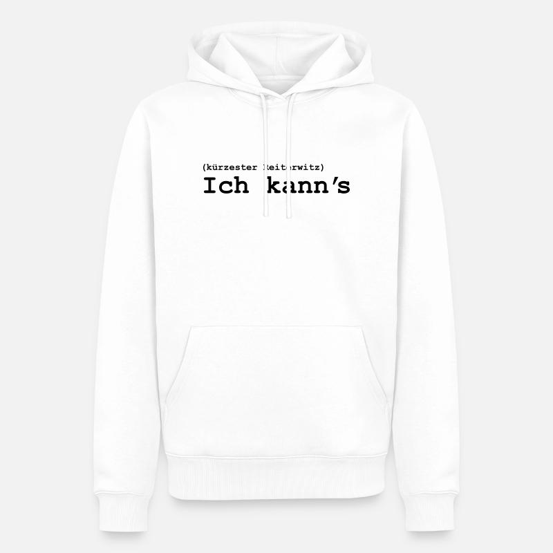 ich_kanns - Männer Premium Bio Hoodie - Weiß