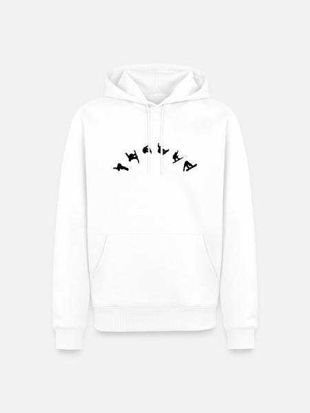 Snowboarder - Freestyle - Männer Premium Bio Hoodie - Weiß