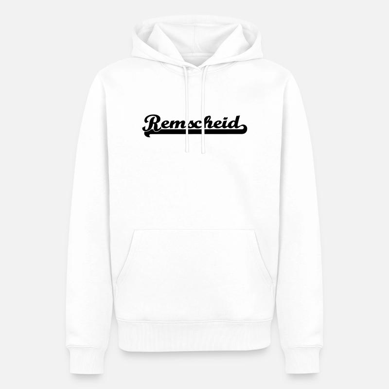 écriture remscheid - Sweat à capuche Premium bio Homme - blanc