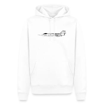 f104_vec_1 de - Männer Premium Bio Hoodie - Weiß - Vorne - Nico (187cm)