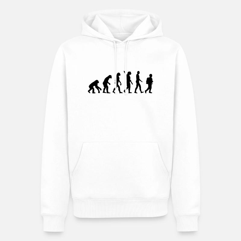 Schule - Männer Premium Bio Hoodie - Weiß