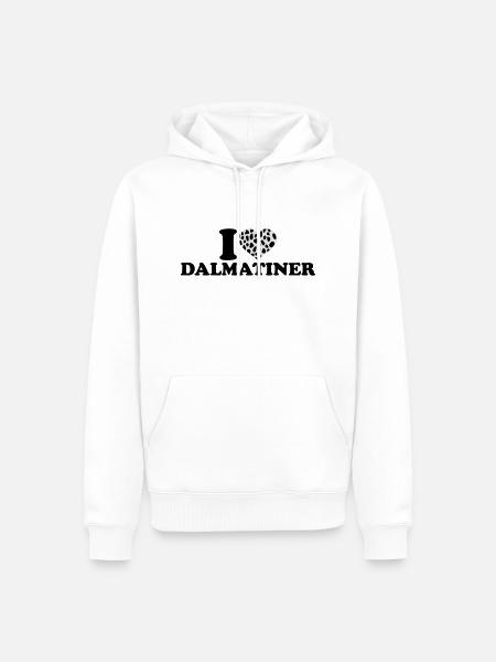 Dalmatiner - Männer Premium Bio Hoodie - Weiß