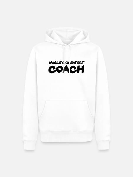 World's greatest Coach - Männer Premium Bio Hoodie - Weiß