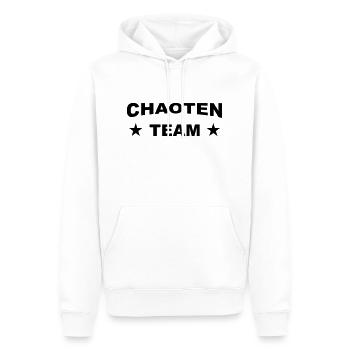 Chaoten - Team - Männer Premium Bio Hoodie - Weiß - Vorne - Nico (187cm)