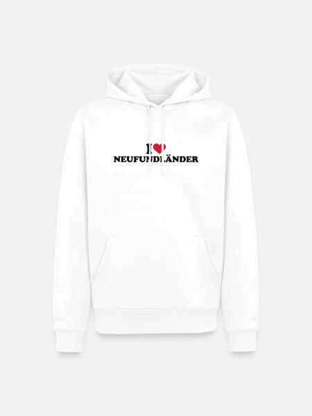 Neufundländer - Männer Premium Bio Hoodie - Weiß