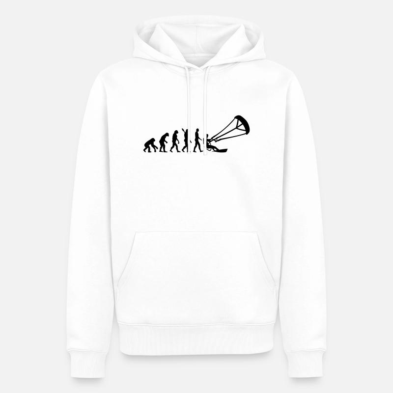Evolution Kitesurfing - Sweat à capuche Premium bio Homme - blanc