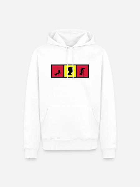 Caver Speleology Speläologie Spéléo Spéléologue - Men’s Premium Organic Hoodie - white