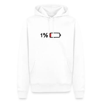 1% Prozent - Männer Premium Bio Hoodie - Weiß - Vorne - Nico (187cm)