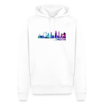 London - Männer Premium Bio Hoodie - Weiß - Vorne - Nico (187cm)