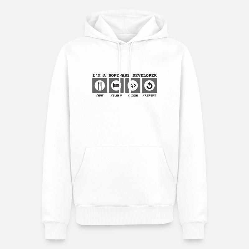 I'm a Software Developer - Softwareentwicklerin - Männer Premium Bio Hoodie - Weiß