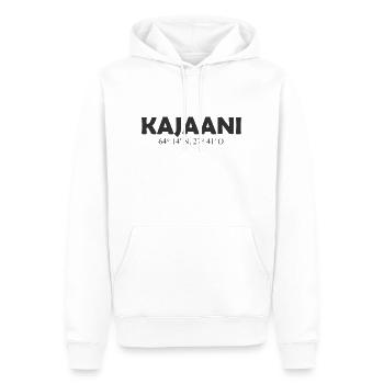 Kajaani - Finland - Coordinates Longitude Latitude - Men’s Premium Organic Hoodie - white - Front - Nico (187cm)