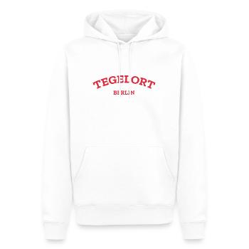Berlin - Tegelort - Reinickendorf - Männer Premium Bio Hoodie - Weiß - Vorne - Nico (187cm)