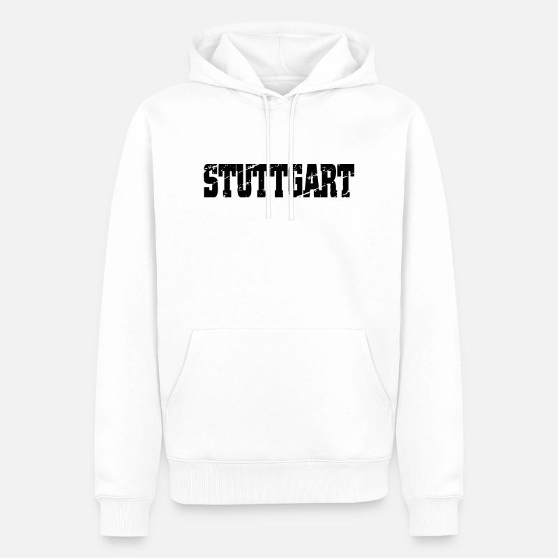 Stuttgart - Männer Premium Bio Hoodie - Weiß