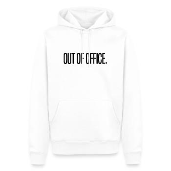out of office - Nicht im Büro - ausserhaus - Men’s Premium Organic Hoodie - white - Front - Nico (187cm)