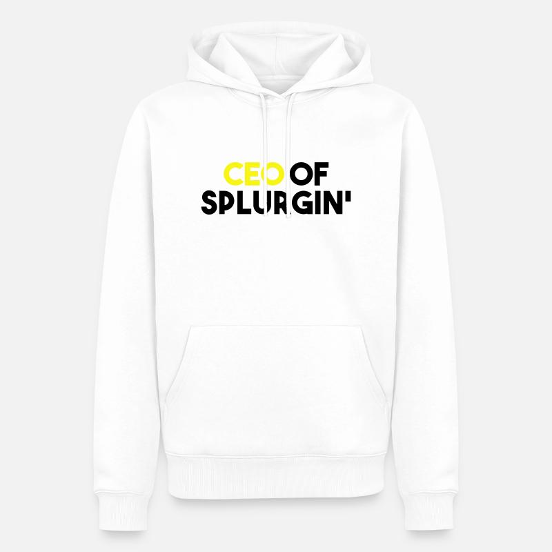 GESCHÄFTSFÜHRER VON SPLURGIN' - Männer Premium Bio Hoodie - Weiß