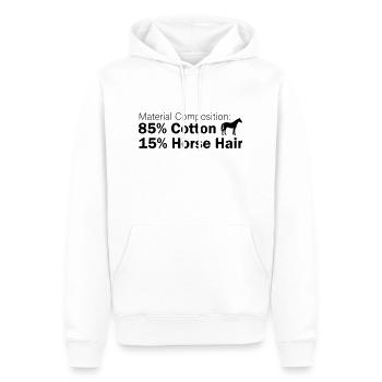 85% Cotton, 15% Horse Hair - Men’s Premium Organic Hoodie - white - Front - Nico (187cm)