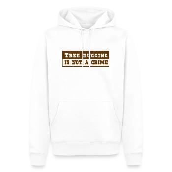 Tree hugging is not a crime - Sweat à capuche Premium bio Homme - blanc - Devant - Nico (187cm)