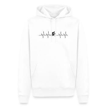 Fahrrad Herzschlag Ekg - Männer Premium Bio Hoodie - Weiß - Vorne - Nico (187cm)