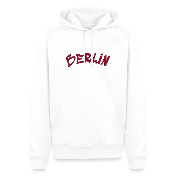 Berlin - Allemagne - Allemagne - Porte de Brandebourg - Sweat à capuche Premium bio Homme - blanc - Devant - Nico (187cm)