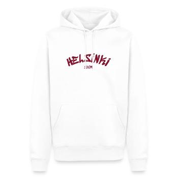 Helsinki - Finnland - Finland - Suomi - Slogan - Männer Premium Bio Hoodie - Weiß - Vorne - Nico (187cm)