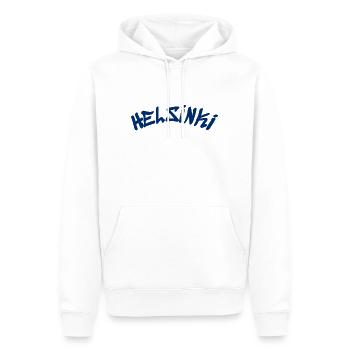 Helsinki - Finnland - Finland - Suomi - Slogan - Männer Premium Bio Hoodie - Weiß - Vorne - Nico (187cm)