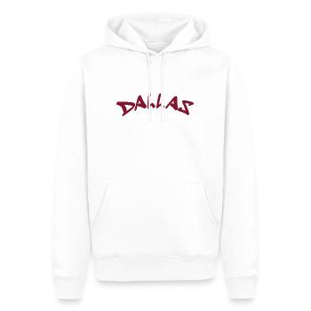Dallas - Texas - USA - Amerika - Männer Premium Bio Hoodie - Weiß - Vorne - Nico (187cm)