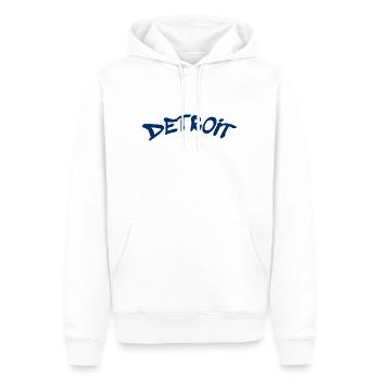 Détroit - Michigan - États-Unis - Amérique - Sweat à capuche Premium bio Homme - blanc - Devant - Nico (187cm)