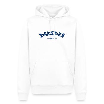 Dresden - Germany - Deutschland - Sachsen - Männer Premium Bio Hoodie - Weiß - Vorne - Nico (187cm)