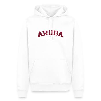 Aruba - Caraïbes néerlandaises - Est. 1499 Île des Caraïbes - Sweat à capuche Premium bio Homme - blanc - Devant - Nico (187cm)