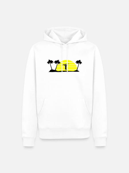 surfing - Men’s Premium Organic Hoodie - white