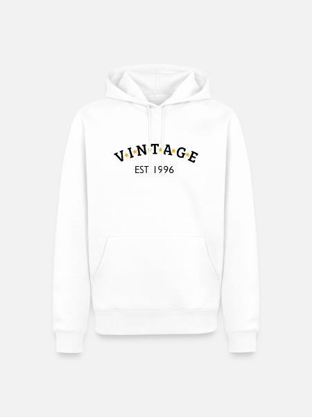Jahrgang ist 1996 - Männer Premium Bio Hoodie - Weiß