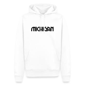 Michigan Detroit - USA - United States of America - Men’s Premium Organic Hoodie - white - Front - Nico (187cm)