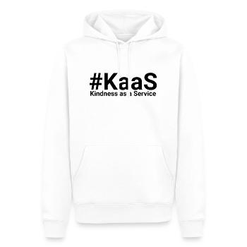 Kindness as a Service SaaS - Männer Premium Bio Hoodie - Weiß - Vorne - Nico (187cm)