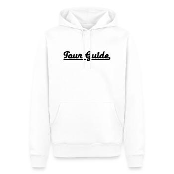 Tour Guide - Men’s Premium Organic Hoodie - white - Front - Nico (187cm)
