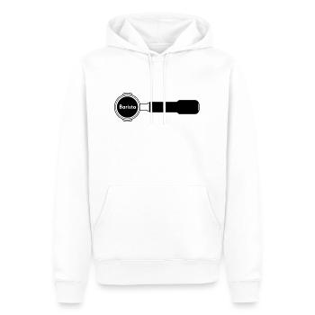 Siebträger Barista horiz - Männer Premium Bio Hoodie - Weiß - Vorne - Nico (187cm)
