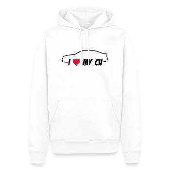 I love my Accord CU - Männer Premium Bio Hoodie - Weiß - Vorne - Nico (187cm)