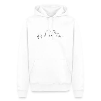 Heartbeat Firefighter - Männer Premium Bio Hoodie - Weiß - Vorne - Nico (187cm)