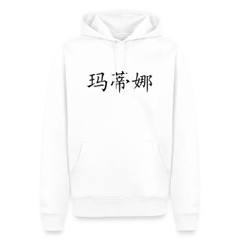 Martina auf chinesisch - Männer Premium Bio Hoodie - Weiß - Vorne - Nico (187cm)