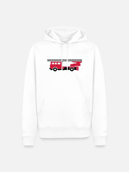 Fire truck (fire engine) - Men’s Premium Organic Hoodie - white