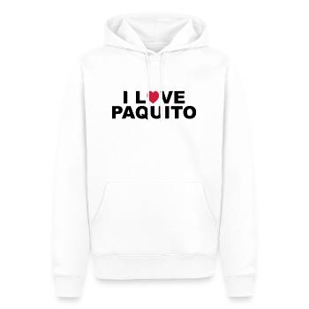love paquito - Sweat à capuche Premium bio Homme - blanc - Devant - Nico (187cm)