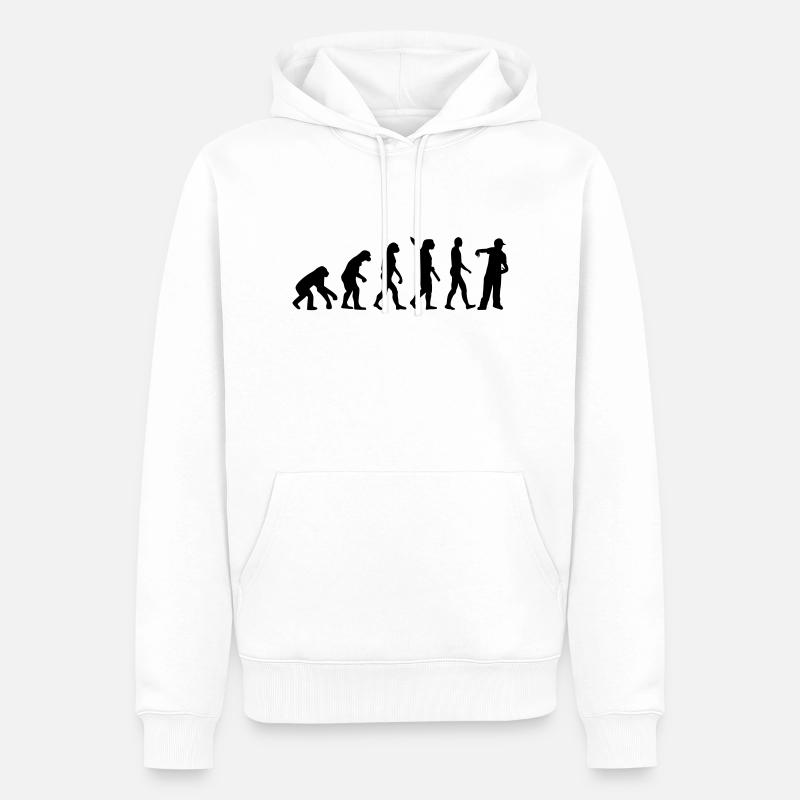 Évolution Rapper - Sweat à capuche Premium bio Homme - blanc