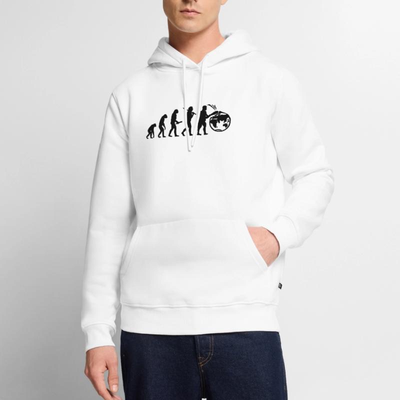 Evolution planete terre monde évolution Sweat à capuche Premium bio Homme